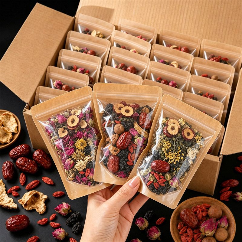 Food Storage Zipper Bags - 100 Uds. Bolsas de papel Kraft