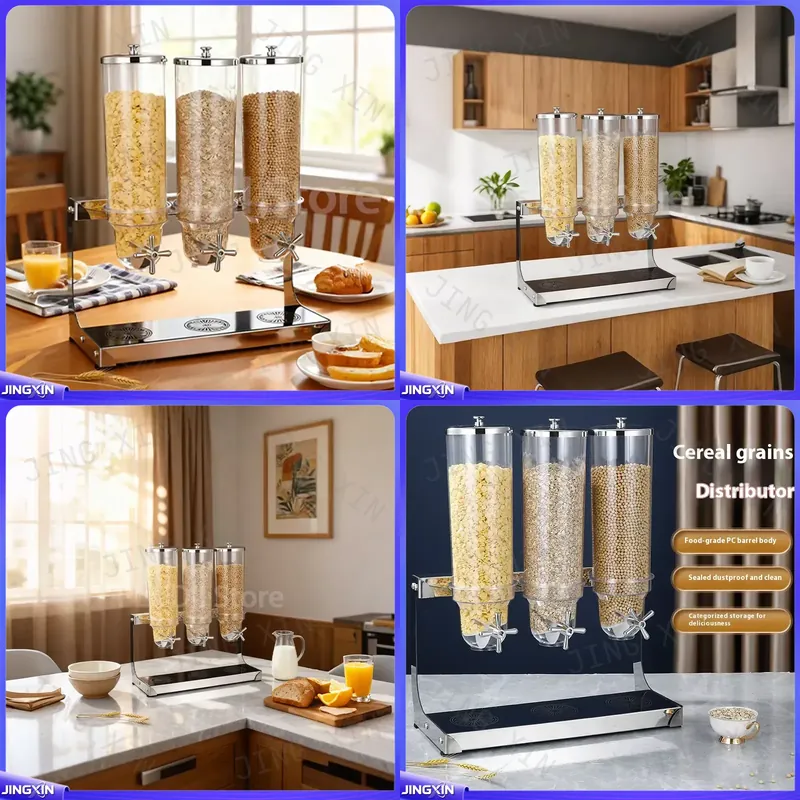 Food Storage No Pantry - Dispensador de Cereales de Acero Inoxidable