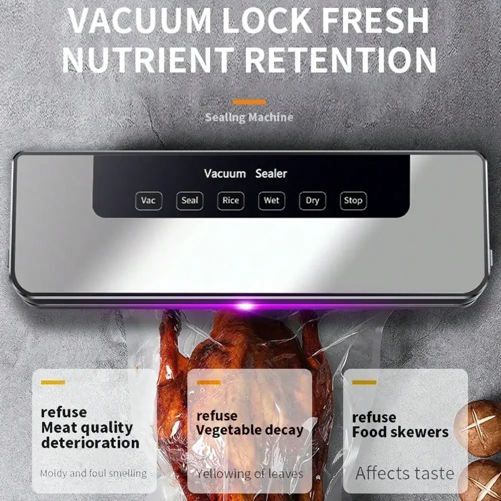 Food Storage Vacuum Seal - Sellador al Vacío Eléctrico con Botón