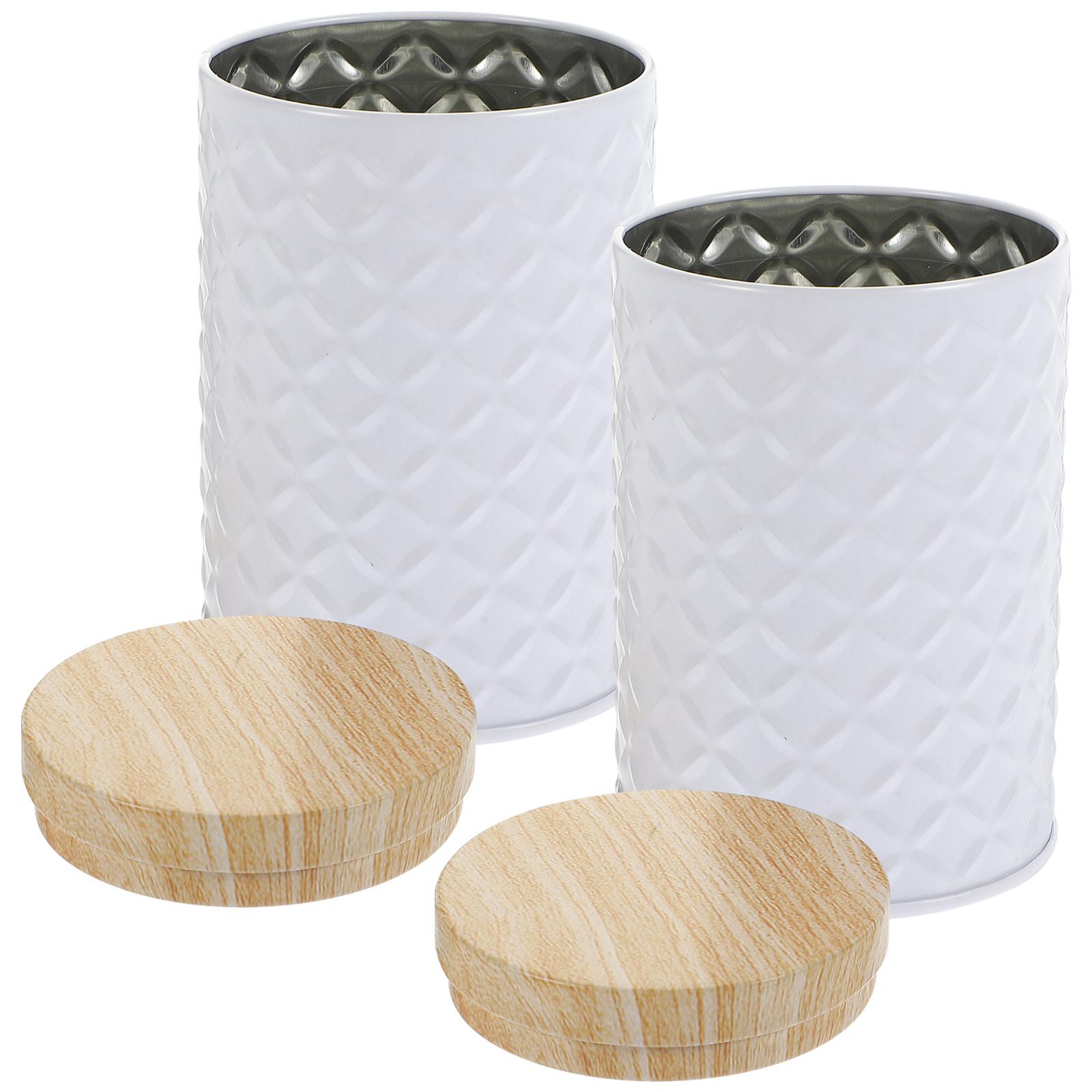 Food Storage Airtight - 2 Recipientes de Almacenamiento de Hojalata