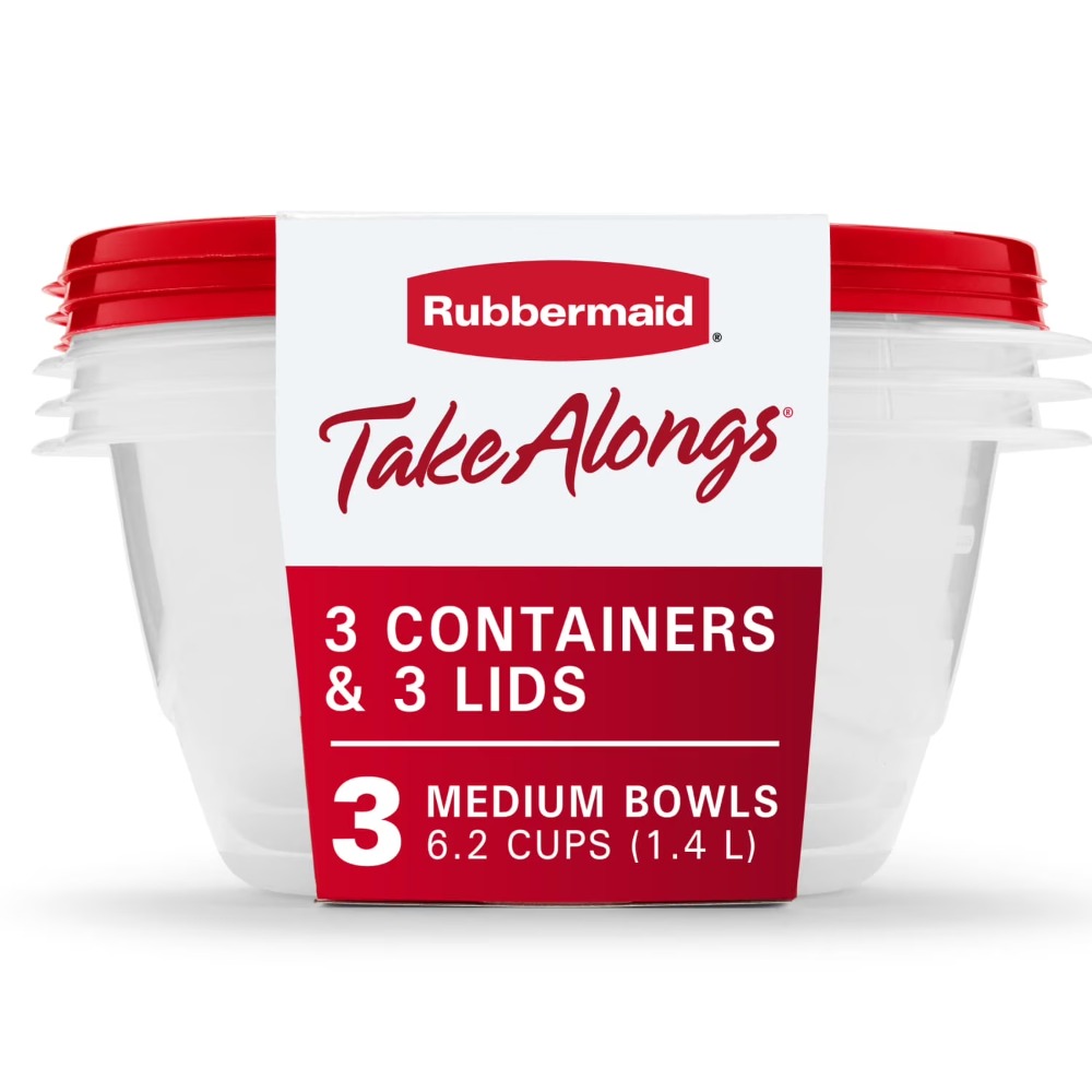 Food Storage Containers Set - Recipientes Redondos Grandes para Almacenamiento de
