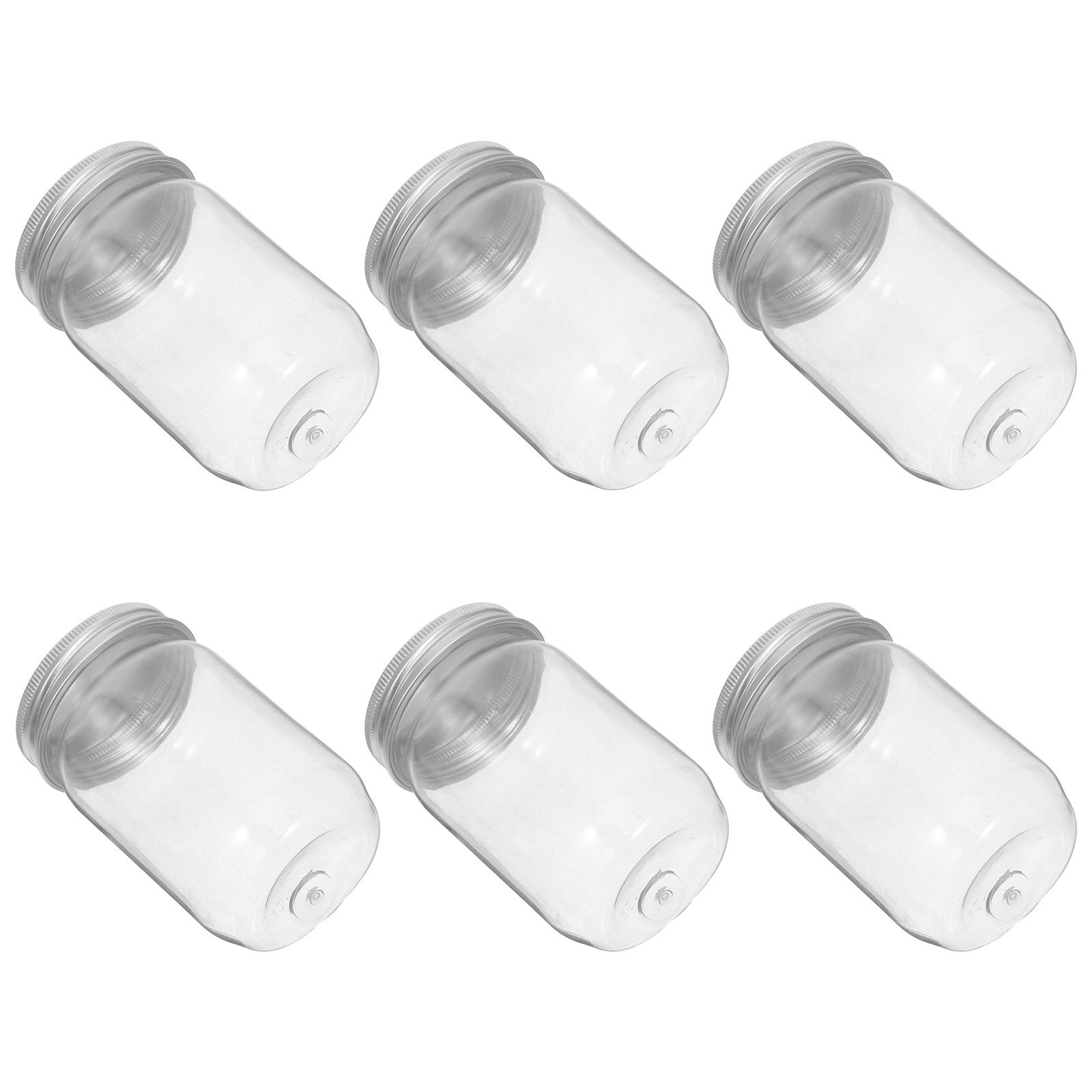 Food Storage Airtight - 6 Frascos de Plástico Transparente con
