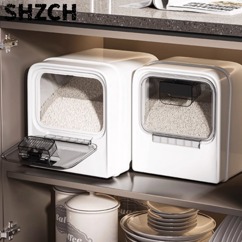 Food Storage No Pantry - ‌ Contenedor de Arroz Cuadrado Premium,