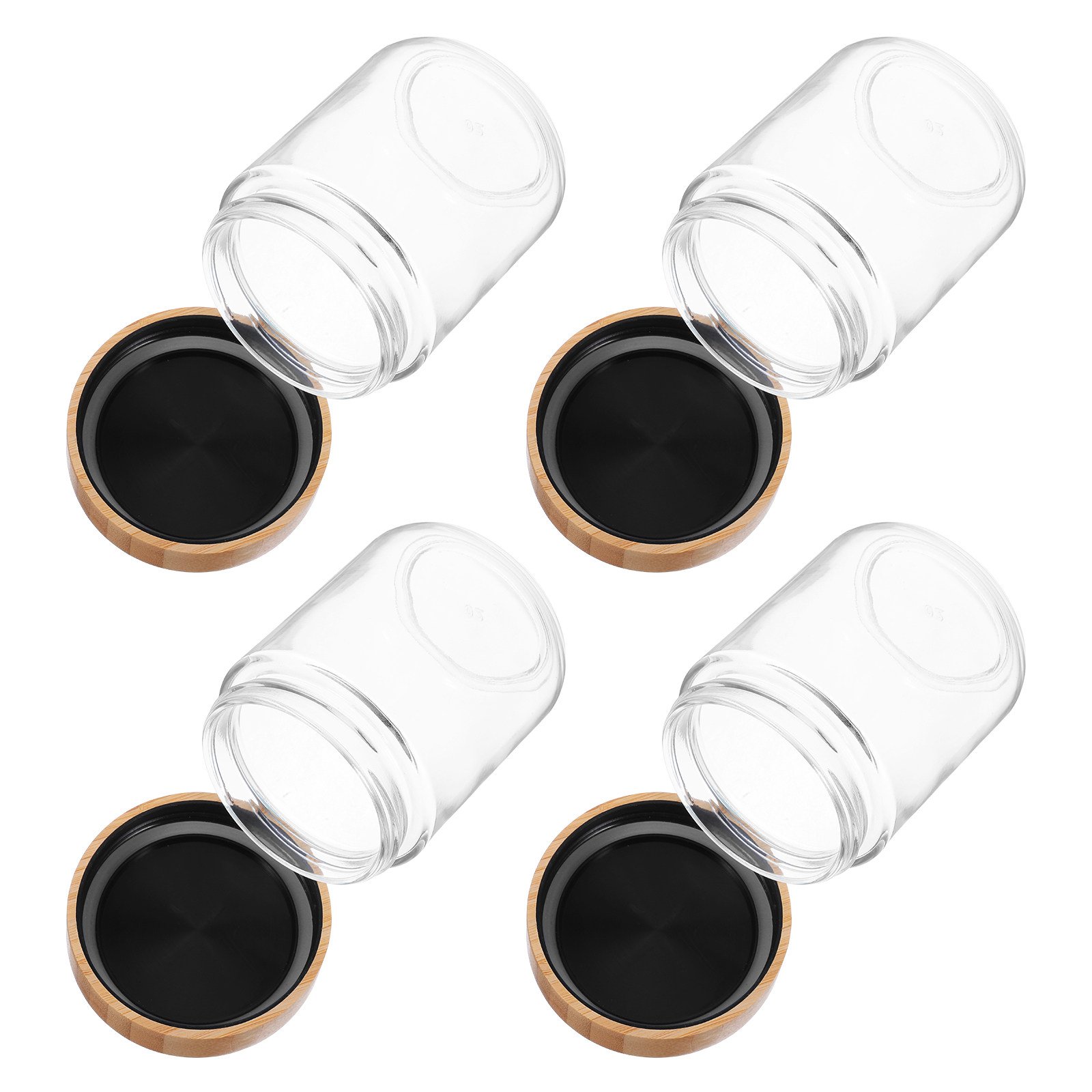 Food Storage Airtight - 4 Frascos de Vidrio para Almacenamiento
