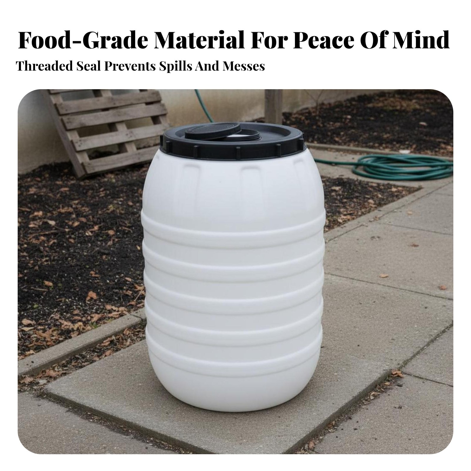 Barril de Plástico de Grado Al - Food Storage Airtight reseña y precio