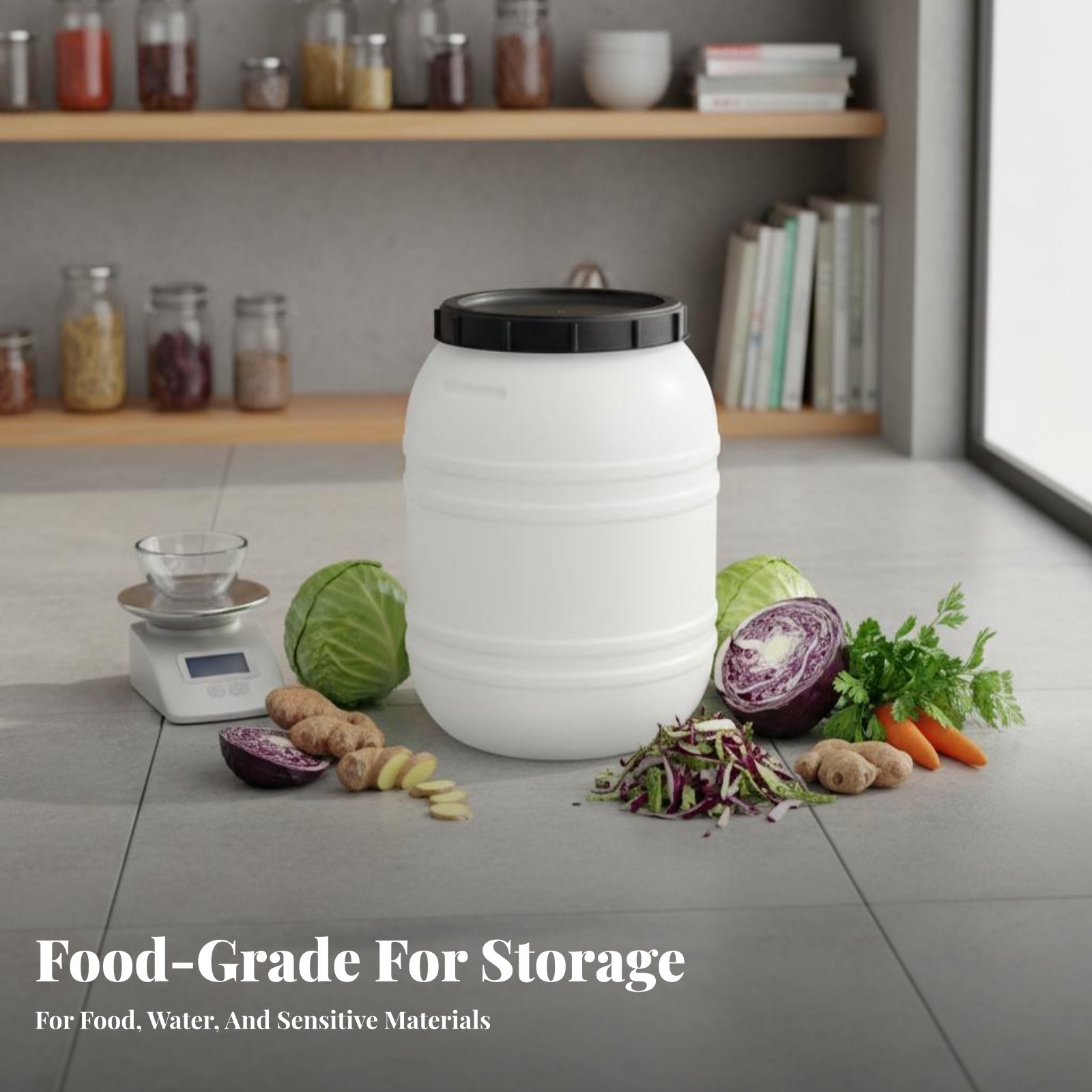 Barril de Plástico de Grado Al - Food Storage Airtight reseña y precio