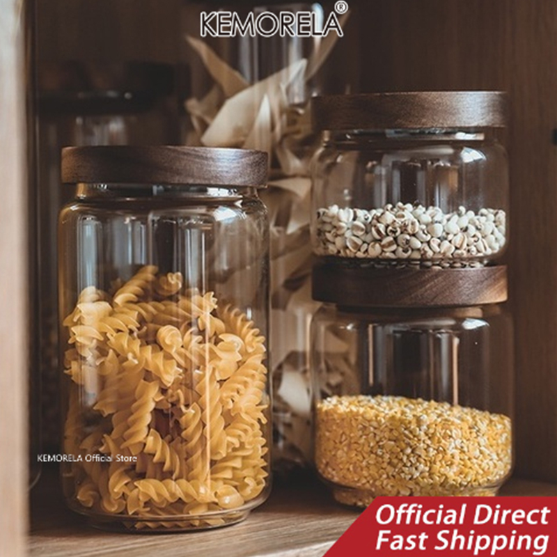 Tapa de madera, recipiente her - Food Storage Glass Box reseña y precio