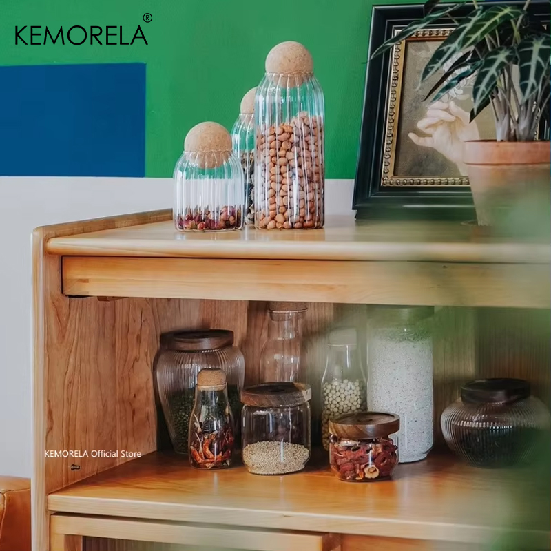 Tapa de madera, recipiente her - Food Storage Glass Box reseña y precio