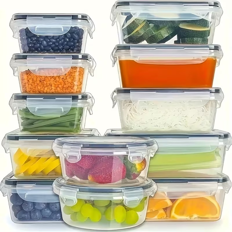 Juego de 4 Recipientes Transpa - Food Storage Containers Set reseña y precio