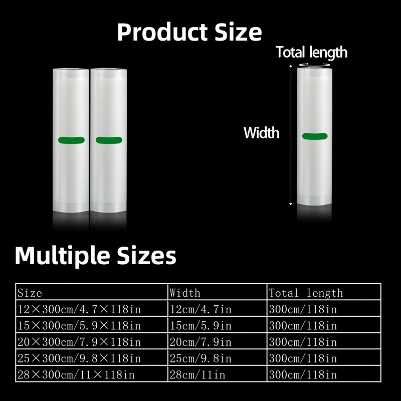 Paquete de 2 Rollos de Bolsas  - Food Storage Vacuum Seal reseña y precio