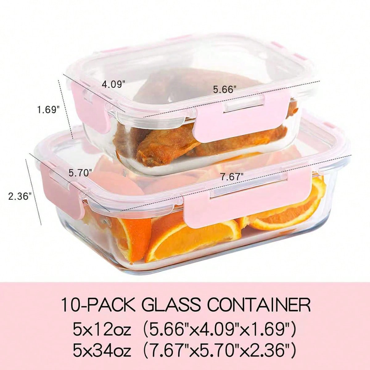 Paquete de 10 recipientes de v - Food Storage Glass Box reseña y precio