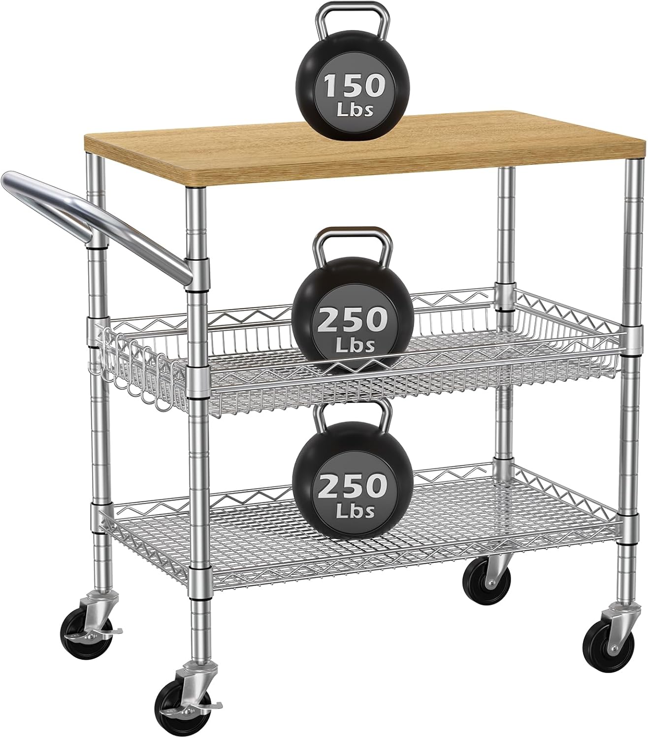 Carrito de cocina rodante de t - Food Storage On Wheels reseña y precio
