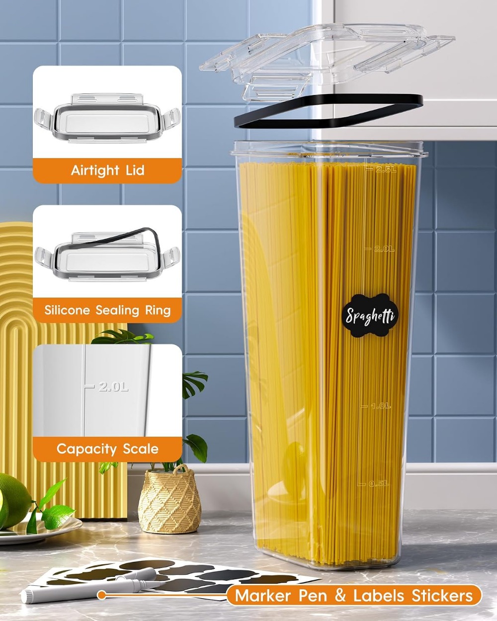 24 Recipientes Herméticos para - Food Storage Airtight reseña y precio